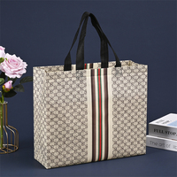 Sac de courses réutilisable en tissu non tissé laminé PP, en stock, pour la recyclage