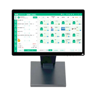 Système de moniteur à écran tactile POS de bureau de 15.6 pouces Kiosque Caisse enregistreuse pour magasin de détail Stand POS Moniteur à écran tactile