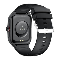 HK80 montre intelligente pour hommes femmes BT appel Fitness Tracker Sport caractéristiques calendrier carré boussole fréquence cardiaque/pression artérielle/oxygène