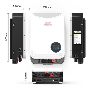 FCHAO 4.2/6.2kW Hybrid Solar <b>24V</b>-48V 220V MPPT 80A Pure Sine Wave 93% Efficiency Grid for Air Conditioner Home - Product Image 1
