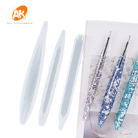 AK DIY Crystal Pen Résine Époxy Artisanat Moules Moules en Silicone pour Résine Art Fournitures Moules Moules à Bille Faits à la Main Outils de Gâteau