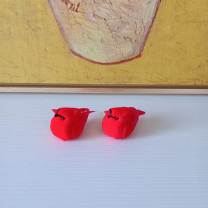 5cm şenlikli yapay kuşlar kırmızı noel süslemeleri ve ağaçlar çiçek düzenlemeleri için kardinal kuşlar bd18clip klipsli - Product Image 6
