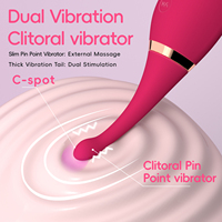 OEM/ODM Dubbelzijdige G-spot Clitoris Vaginale Plezier Stimulator, Veilige Siliconen, USB Oplaadbaar, Waterdicht, 10 Frequenties, Orgasme, CE-gecertificeerd