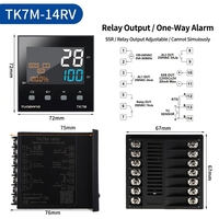 Contrôleur de température numérique PID série TK7, double sortie relais/SSR, grand écran LCD triple affichage, thermostat haute précision