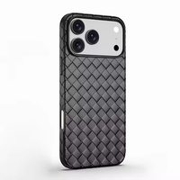 Coque de téléphone en TPU à texture tissée personnalisée pour iPhone 17 Pro Max Plus Mini couverture mobile à dissipation thermique de l'air