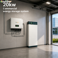 Système solaire hybride 20 kW avec batterie au lithium empilée, conception modulaire, installation rapide pour les entreprises et les particuliers