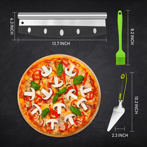 Có Thể Gập Lại Tay Cầm Bằng Gỗ Rocker Cắt Bánh Pizza Xẻng Nhôm Mái Chèo Trong Bánh Pizza Công Cụ Thiết Lập Kim Loại Bánh Pizza Vỏ - Product Image 6