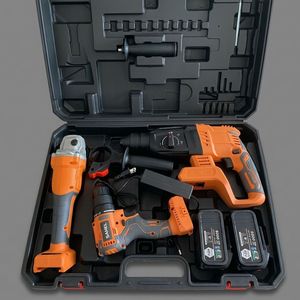 Kit combiné d'outils électriques sans fil 3 pièces 20V, meuleuse sans balais, perceuse à percussion, compatible avec la batterie <span class=keywords><strong>DeWalt</strong></span>, norme américaine - Product Image 2