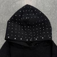 Fabricant de vêtements, sweat à capuche personnalisé avec fermeture éclair, 100% coton, broderie diamant, tendance mode, style streetwear, sweat à capuche pour homme avec fermeture éclair