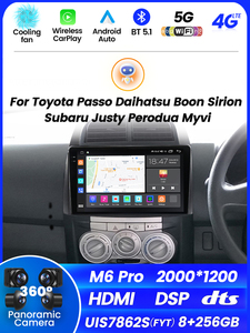 Mekede M6 PRO Android 12 QLED xe đa phương tiện hệ thống âm thanh cho TOYOTA PASSO Daihatsu BOON sirion Subaru justy perodua myvi - Product Image 3