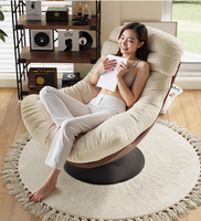 Chaise longue en cuir de luxe de haute qualité, fauteuil moderne pivotant à 360 degrés pour le salon et la chambre à coucher