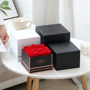 กุหลาบที่เก็บรักษาไว้หรูหราในกล่องสี่เหลี่ยมสีแดงกุหลาบตกแต่งสำหรับวันเกิดวันวาเลนไทน์ของขวัญคริสต์มาสนิรันดร์ยาวนาน3-5ปี - Product Image 5