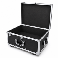 Valise de transport robuste en aluminium noir, personnalisable avec doublure en mousse EVA, étanche IP67, antichoc, portable, stockage ODM/OEM