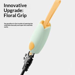 Sombrilla Plegable de 3 Pliegues con Protección Solar y Mango de Tulipán, para Mujer, Diseño Simple, Doble Uso - Product Image 2