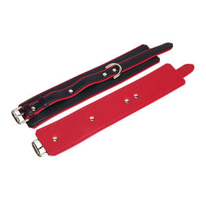 BDSM Starter biasa borgol kulit dua warna manset pergelangan kaki Set pengekangan pengikatan tubuh kulit serat mikro untuk permainan latihan Slave - Product Image 5