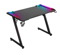 Bureau de jeu robuste à pieds droits, capacité de charge de 80 kg, bureau assis-debout RGB Esports, électrique, personnalisable, OEM, prix abordable