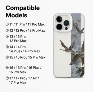 Coque transparente en TPU motif <span class=keywords><strong>oies</strong></span> volantes style aquarelle chinoise, antichoc pour iPhone 17 16 15 14 13 Pro Max - Product Image 3