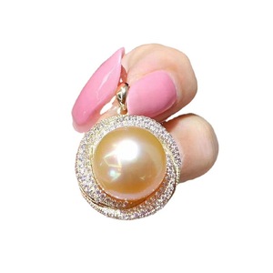 Pendentif en argent S925, support vide, accessoires de bricolage, perle ronde de 13-14 mm, collier, cache-produit, catégorie de produits : colliers de perles, 30154 - Product Image 5