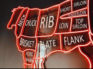 Enseigne néon LED personnalisée en forme de vache, décorative et positive, pour restaurant, fête, salon, boucher, anatomie de la vache, signalétique lumineuse, logo mural, décoration intérieure - Product Image 4