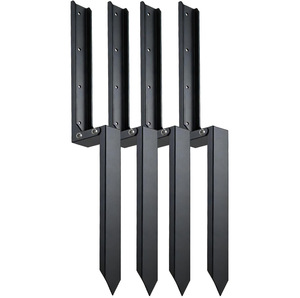 <span class=keywords><strong>Kit</strong></span> de réparation d'ancrage pour <span class=keywords><strong>poteau</strong></span> de clôture métallique épaissi, galvanisé noir, pour la réparation de poteaux de boîte aux lettres avec support en <span class=keywords><strong>bois</strong></span> - Product Image 5