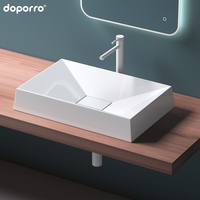 Lavabo de lavage en fonte minérale, nouveau Design Unique, coloré, livraison rapide, pierre artificielle, trou Unique moderne de 3 ans,