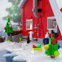 2159 pièces Fantastique maison de Noël à construire et modèle de jeu éducatif en blocs de construction en ABS pour enfants