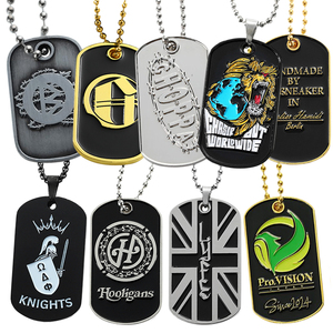Collar <span class=keywords><strong>de</strong></span> Placa <span class=keywords><strong>de</strong></span> Identificación Personalizada para Perros, Grabada en Esmalte, para Hombres y Mujeres, Estilo Hip Hop, <span class=keywords><strong>de</strong></span> Aleación <span class=keywords><strong>de</strong></span> Zinc, para Uso Diario y Regalos - Product Image 1