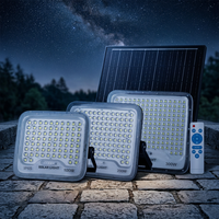 Nouveau produit IP65 100W 200W 300W ABS Projecteur LED solaire extérieur étanche avec télécommande et minuterie