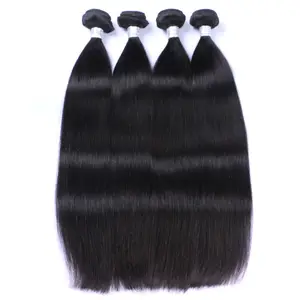 Black Straight Echthaar verlängerung Rohes brasilia nisches Echthaar Bündel Großhandel Virgin Hair Vendors 11A Double Drawn Schuss