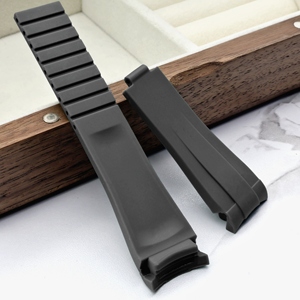 Correa de reloj de goma TPU de 20mm y 21mm con extremo curvo personalizado al por mayor para correas de reloj de calidad Rolex Daytona y <span class=keywords><strong>Submariner</strong></span> - Product Image 4