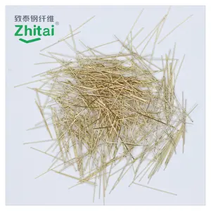 2800Mpa Copper Coated Micro Steel Fiber Metal Building Materials UHPC