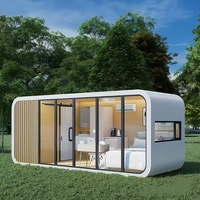 Moderne Prefab Gemoduleerde 20ft Verplaatsbare Mini-Woning Hotel Slimme Apple Cabin Slaapcontainer Pod Huis met Badkamer