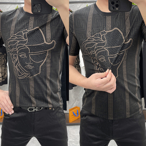 Camiseta Casual de Manga Corta para Hombre, 100% Algodón, con Estampado, Pantalones Cortos de Verano, Impresión Serigráfica, Tela de Lona - Product Image 2