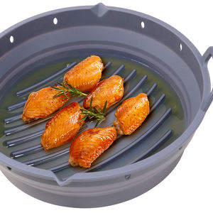 Kit de doublures réutilisables antiadhésives pour friteuse à air, 4-7 Qt, 8,6 pouces (22 cm), 2 mm, en silicone pliable pour la cuisine - Product Image 6