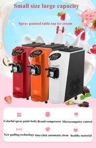 Máquina de Helado Suave Comercial Nueva de Tamaño Pequeño y Gran Capacidad, Color Rojo, Blanco y Naranja, de Una Sola Cabeza, Alta Productividad y Bajo Ruido - Product Image 2