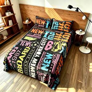 Ensemble de draps, couvertures et taies d'oreiller décoratives en flanelle polaire ultra-douce en polyester personnalisé, literie moelleuse et confortable pour lit - Product Image 1