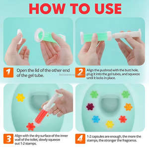 מחיר המפעל ישיר אמין לחץ סוג אסלה ניקוי ג 'ל חם מכירת חדר אמבטיה שוקי פרחים מותאמים אישית טואלט ג' ל בול - Product Image 4