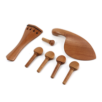 Jujube Wood Violin Cheek Support with Silver Front and Back Screws Tuning Peg Accessory for Stringed Instruments