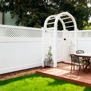 Классические белые виниловые ПВХ-панели для забора высотой 6 футов (6x8 футов) и столбы для сада и дома, пластиковые ПВХ-панели для уличного ограждения и обеспечения приватности - Product Image 2