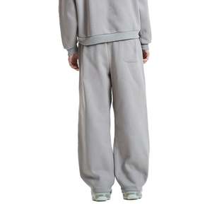 Pantalon de <span class=keywords><strong>jogging</strong></span> ample en coton épais 450 GSM pour homme, coupe décontractée, avec surpiqûres contrastées, en tissu éponge, personnalisable OEM - Product Image 4