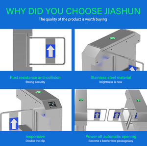 Puerta de seguridad de alta velocidad con reconocimiento facial y código QR para aeropuerto, ancho de canal personalizable - Product Image 3