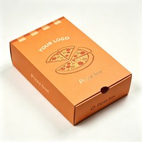 Boîte à pizza coréenne biodégradable en gros, personnalisée, imprimée, avec tiroir coulissant, rectangulaire, encre de soja, pour pizza