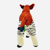 Jouets en peluche Okapi sur pied personnalisés, super doux, avec rembourrage en coton PP, soulagement du stress, finition lavée - Vente en gros