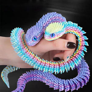 Luckykoo Đồ chơi sáng tạo hợp thời trang hình trứng rắn in 3D đồ chơi giảm căng thẳng mô hình động vật cho trẻ em - Product Image 1