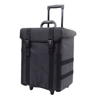 Valise à roulettes professionnelle en nylon souple pour coiffeurs et maquilleurs sacs et étuis à cosmétiques
