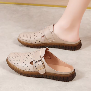 Slippers for Women for Summer Outdoor Wear New Versatile Hollow <b>Soft</b>-Soled Slip-on Casual <b>Shoes</b> - Product Image 3