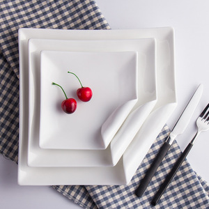 <span class=keywords><strong>Assiette</strong></span> à steak carrée en céramique blanche Vente en gros de fruits modernes pour <span class=keywords><strong>assiette</strong></span> de vaisselle de <span class=keywords><strong>cuisine</strong></span> d'hôtel - Product Image 1