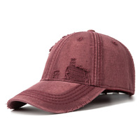 Rongmei Luxe gestreepte luipaard baseballcap met grote hoofdomtrek, diepe kroon, brede klep en geborduurde klep.