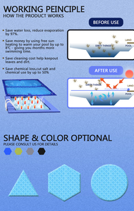 Bâche isolante en PVC pour <span class=keywords><strong>piscine</strong></span> familiale Water Crown, durable, personnalisable, fond à <span class=keywords><strong>bulles</strong></span> carré, installation facile, bleue - Product Image 6