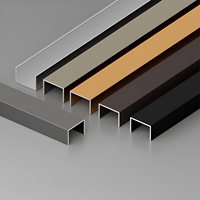 Bordure décorative élégante en aluminium en forme de U, durable pour bureau, extérieur de villa, hôtel, intérieur, plafond, fond de scène, coin mural
